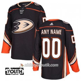 Barn Ishockey Anaheim Ducks Tröja med eget tryck Adidas 2017-2018 Svart Authentic